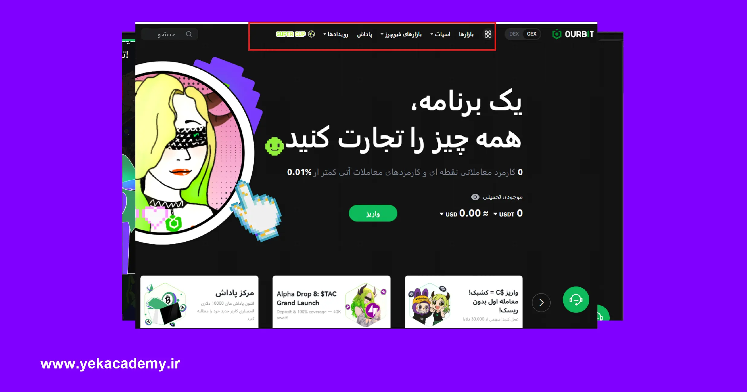 بخش ناوبری صرافی اوربیت